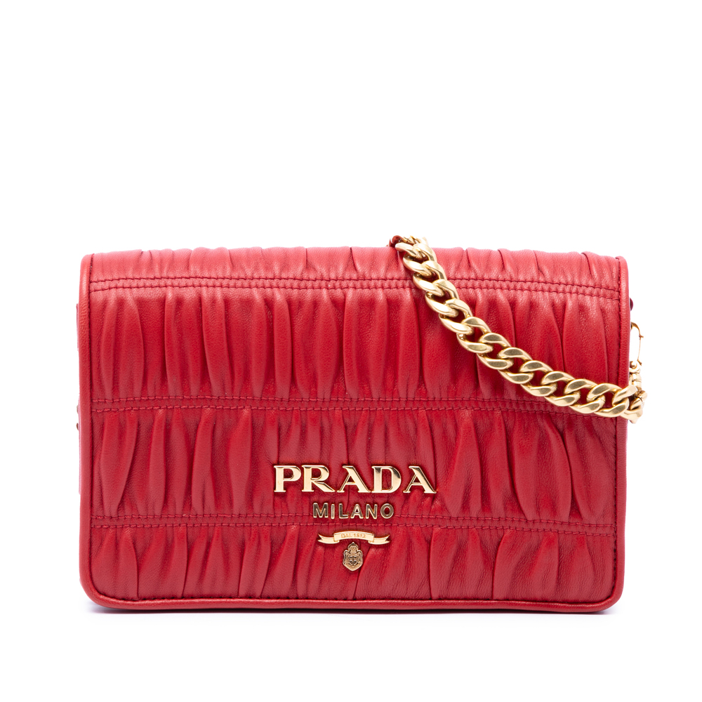 Pre-Loved Prada Nappa Gaufre Chain Flap
